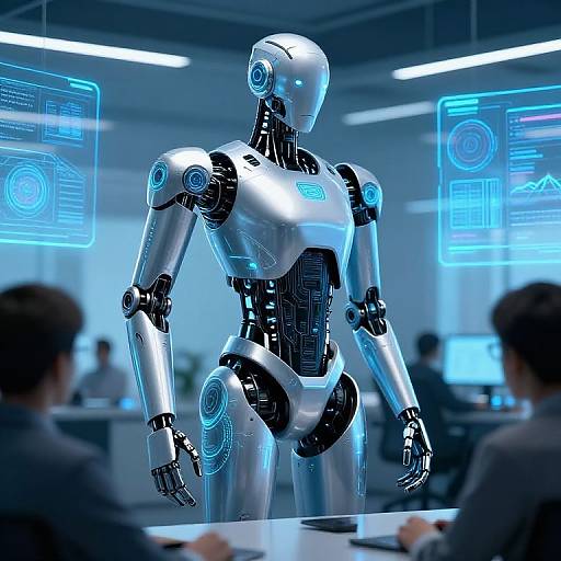 Futuristic Robotic Assistant Concept Art