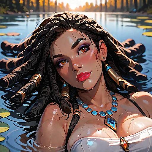 Amateur Portrait of Woman in Nature