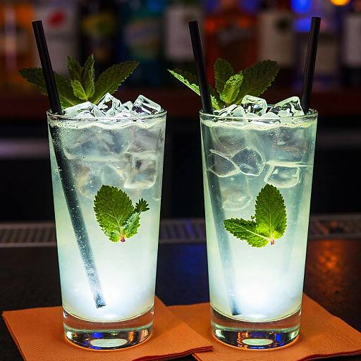 Glowing Mint Cocktail Photograph