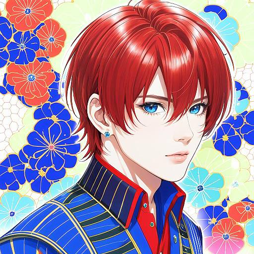 Illustration of Amagi rinne, ensemble stars! in the style of Sugano manami