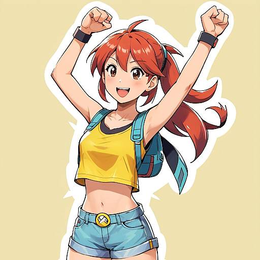 Misty Smiling with Yellow Crop Top