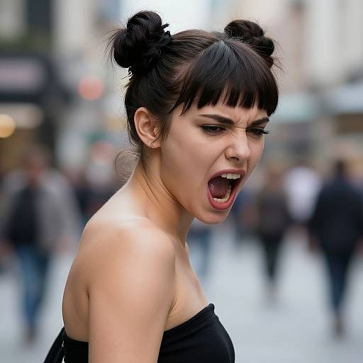 Ultra-Detailed Portrait of Screaming Woman