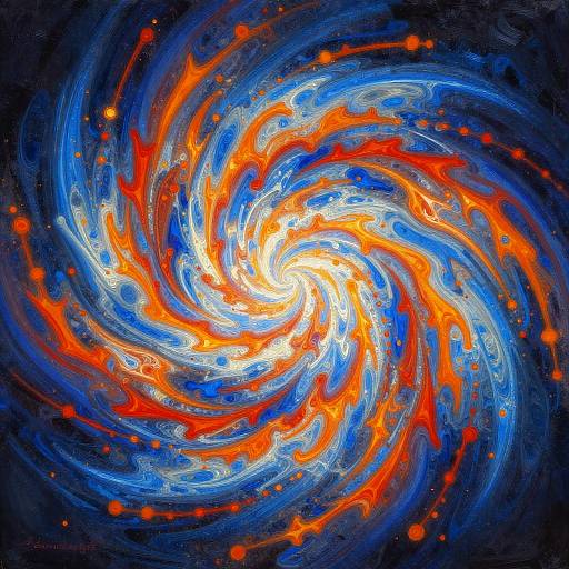 Vibrant Abstract Swirling Vortex
