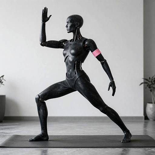 Cyborg Yoga in Futuristic Minimalism