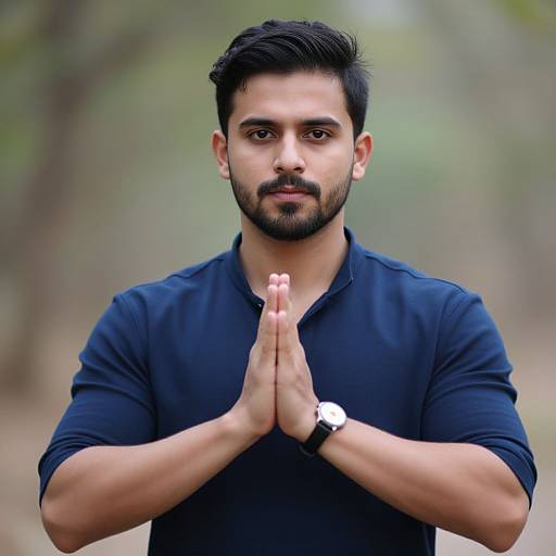 Realistic Portrait of Man in Yoga Outfit