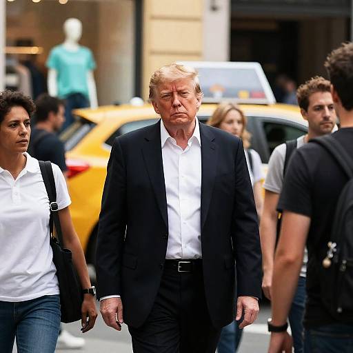 Dynamic City Street Scene with Diverse Crowd