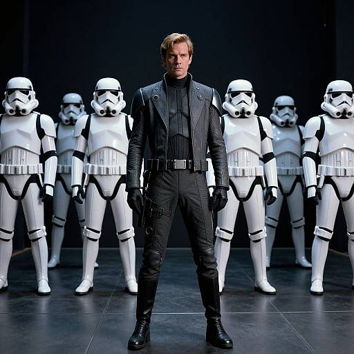 Futuristic Suit with Stormtroopers in Tron