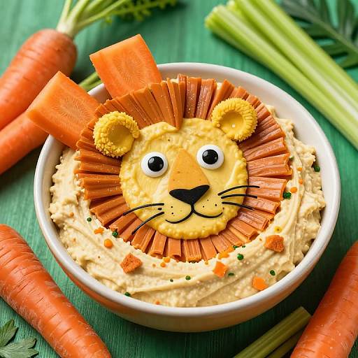 Jungle-Themed Whimsical Lion Hummus