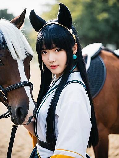 Lifestyle costume photo of Calstone light o (umamusume). Cosplay clothes