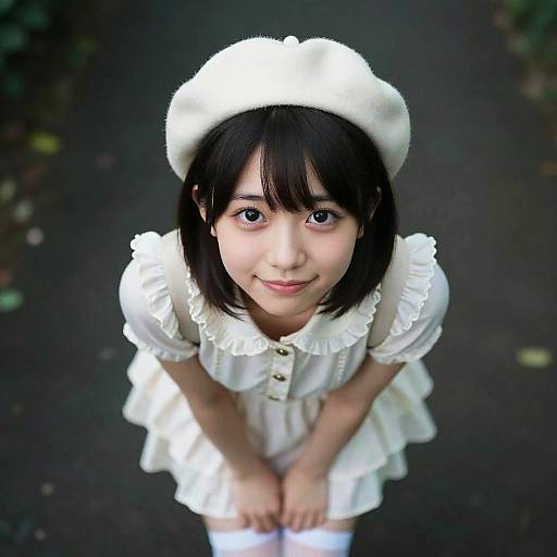 Cinematic Portrait of Cute Girl Outdoors