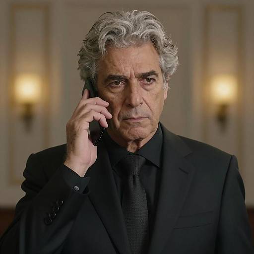 Serious Middle-Aged Man in Suit