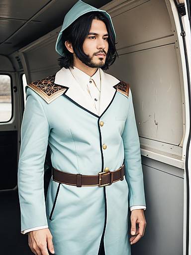 Man Wearing Van Aifread Cosplay Costume
