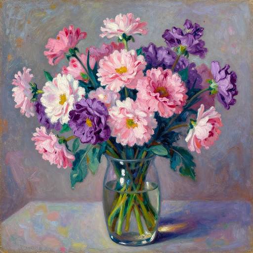 Vibrant Impressionistic Floral Still Life