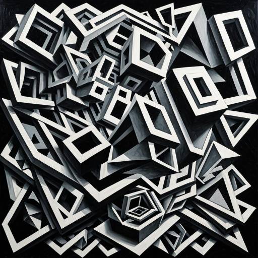 Fragmented Reality Cubism Polygonal Art