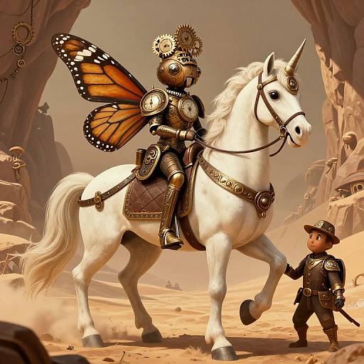 Steampunk Ant Monarch on Unicorn