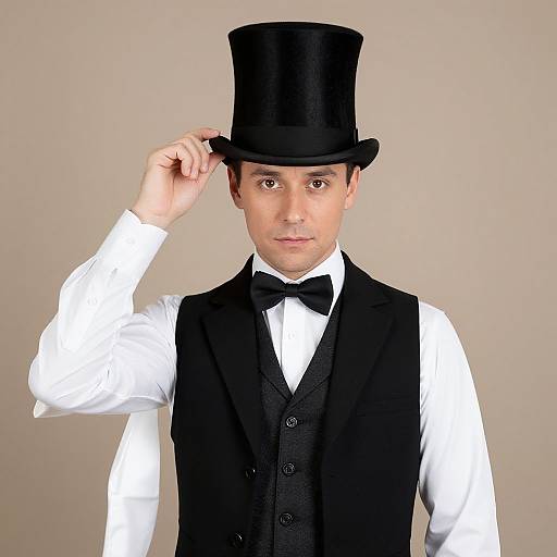 Man in Top Hatter Costume