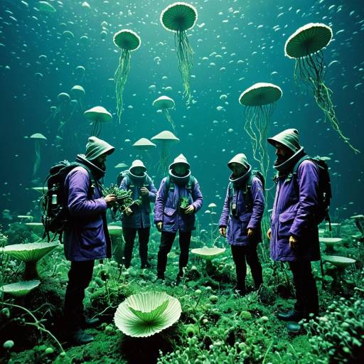 Ancient Mariners Exploring Underwater Fungus Forest