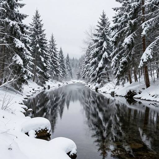 Tranquil Winter River Landscape