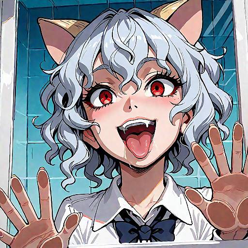 Anime Close-Up: Neferpitou Behind Glass
