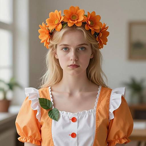 Elegant Orange Blossom Costume Portrait