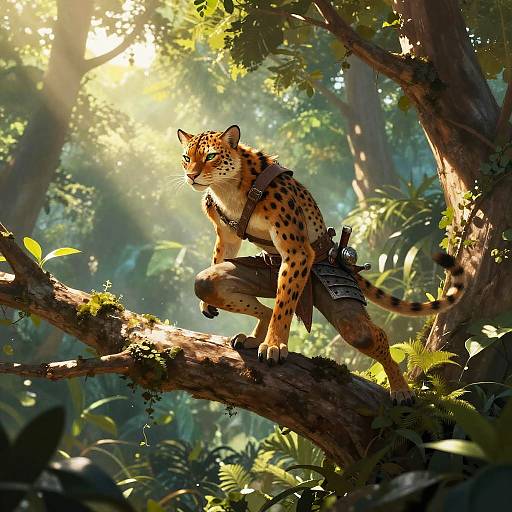 Tabaxi Hunter in Jungle Canopy