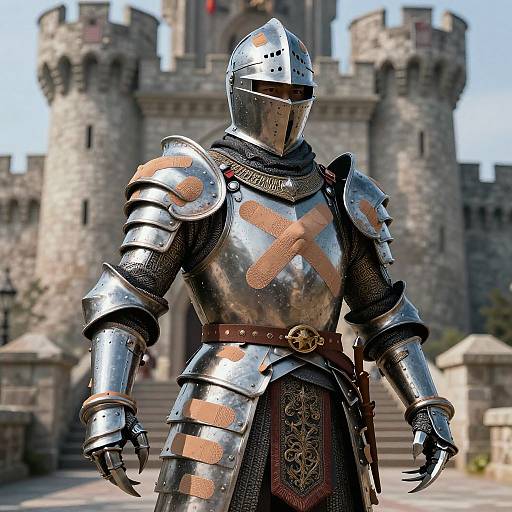 Ornate Bandaid Armor Knight in Action