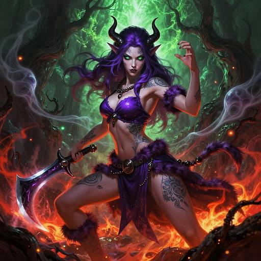 Plum-Haired Night Enchantress