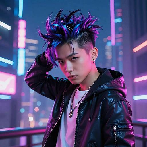 Cyberpunk Skibidi Haircut Style
