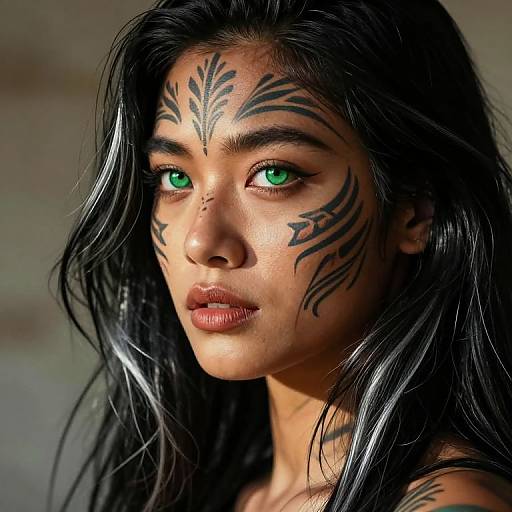 Enigmatic Tribal Performer Portrait