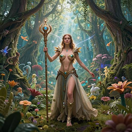 Mystical Grove Keeper in Cinematic Fantasy