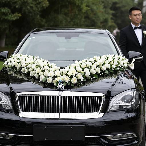 Elegant Wedding Car on Display