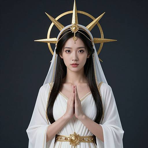 Star Goddess in White Robe