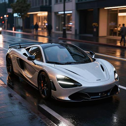 Ultra-Realistic Sports Car Night Scene