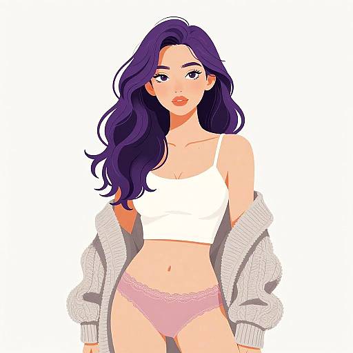 Cozy Casual Woman with Soft Elegance