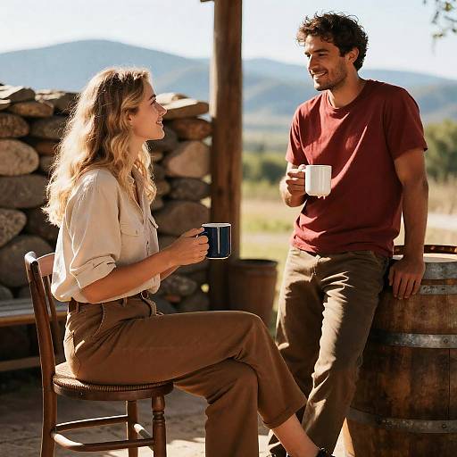 Joyful Moments in Rustic Outdoor Setting