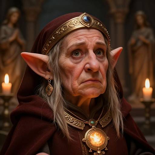 Female Dwarf Cleric Close-Up Portrait