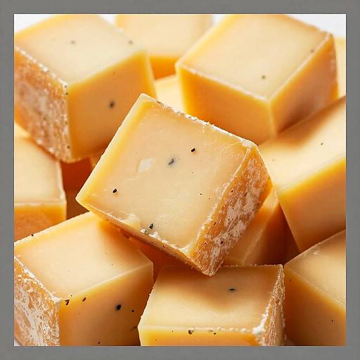 Close-Up of Herb-Spiced Cheese Cubes