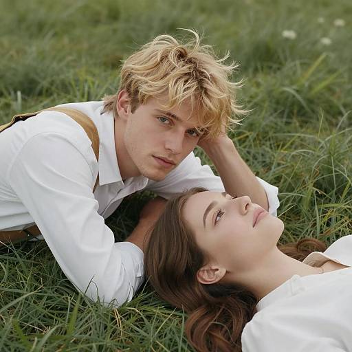 Serene Moment in Lush Green Grass