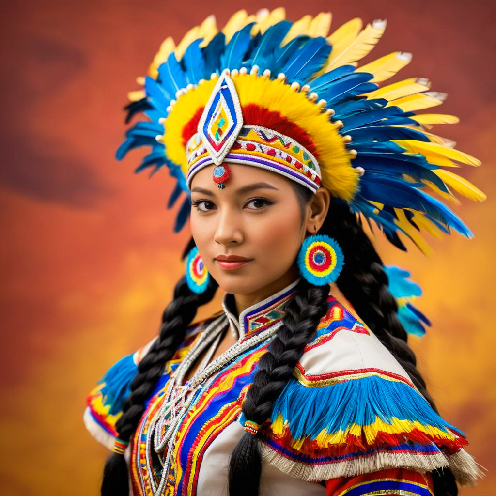 Proud Andean Dancer in Traditional Attire