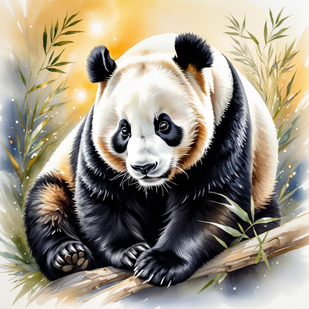 Dreamy Giant Panda in Serene Detail