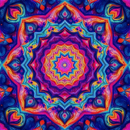 Vibrant Kaleidoscopic Mandala Portal