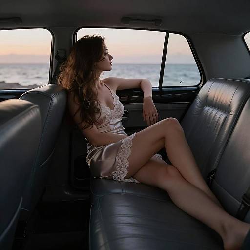 Elegant Evening in a Vintage Taxi