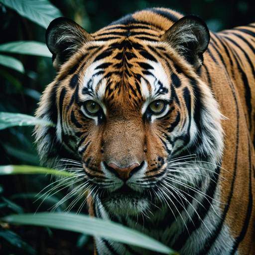 Artistic Close-Up of Bengal Tiger