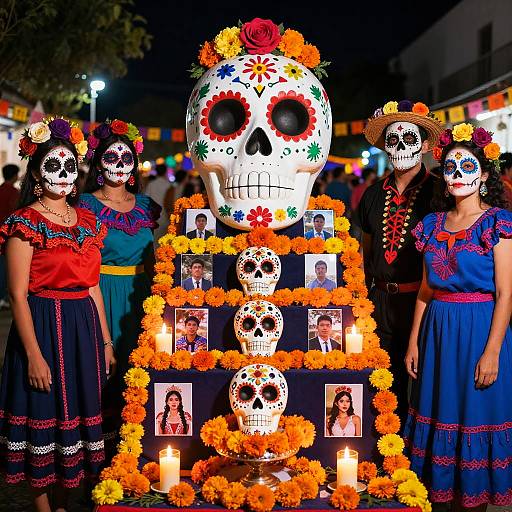 Vibrant Dia de los Muertos Night