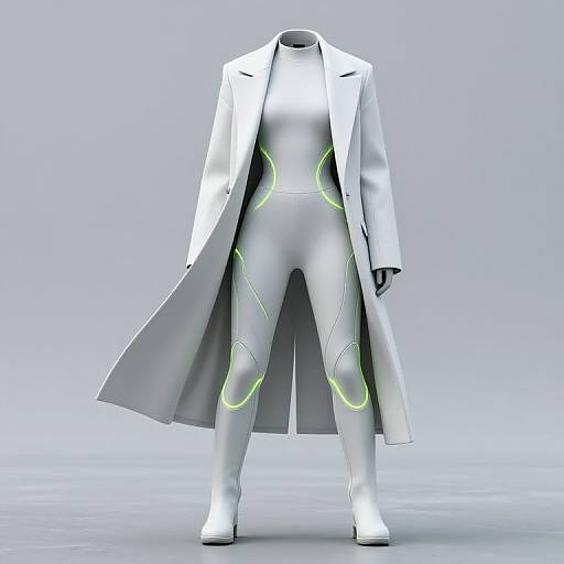 Futuristic Minimalist Coat and Trousers