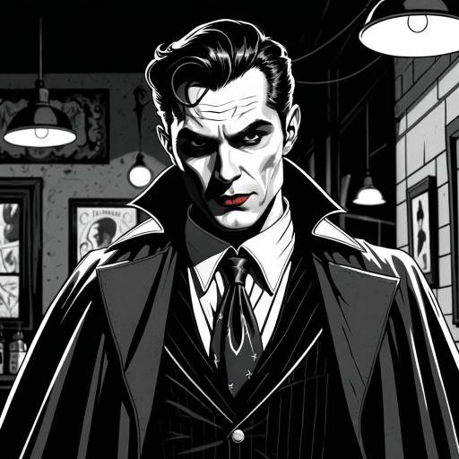 Charming Vampire Barber in Noir Style