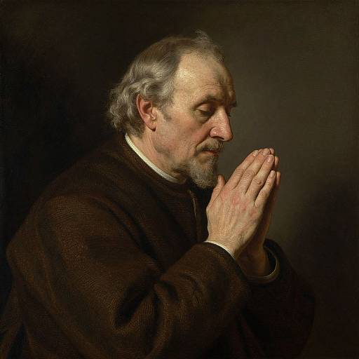 Solemn Elderly Man in Rembrandt Style