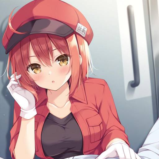 Illustration of Ae-3803, hataraku saibou in the style of Hoshi (snacherubi)