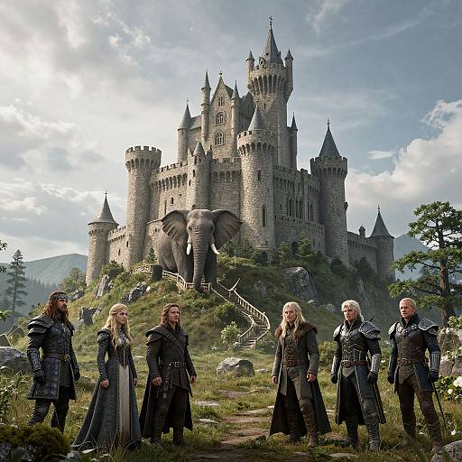 Fantasy Elephant Castle on Hill