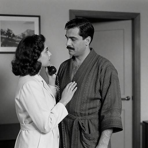 Intimate Black-and-White Portrait Scene